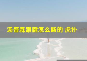 汤普森跟腱怎么断的 虎扑